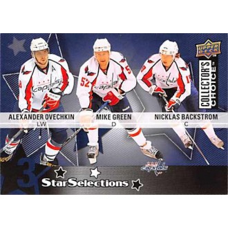 Řadové karty - Ovechkin Alexander, Green Mike, Backstrom Nicklas - 2009-10 Collectors Choice No.230