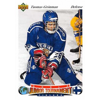 Řadové karty - Gronman Tuomas - 1991-92 Upper Deck Czech World Juniors No.40