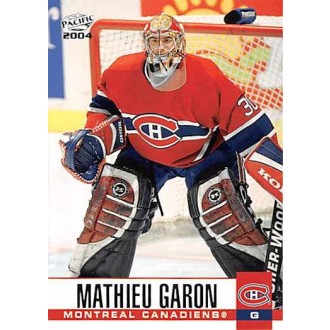 Řadové karty - Garon Mathieu - 2003-04 Pacific No.176