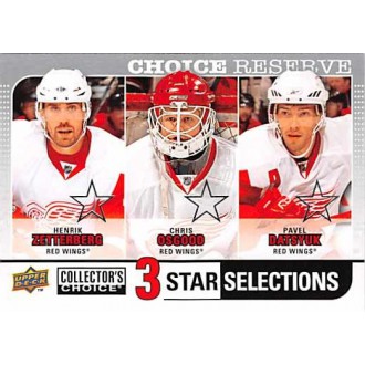 Paralelní karty - Zetterberg Henrik, Osgood Chris, Datsyuk Pavel - 2008-09 Collectors Choice Reserve Silver No.261