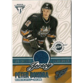 Jersey karty - Bondra Peter - 2002-03 Titanium Jerseys Retail No.73