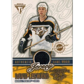 Jersey karty - Legwand David - 2002-03 Titanium Jerseys No.37