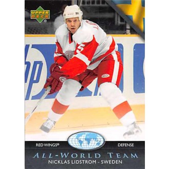 Insertní karty - Lidstrom Nicklas - 2007-08 Upper Deck All-World Team No.AW13