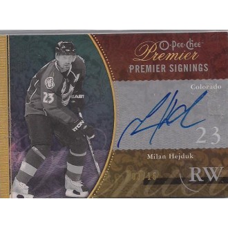 Podepsané karty - Hejduk Milan - 2009-10 OPC Premier Signings Gold No.PS-MH