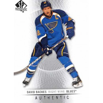 Řadové karty - Backes David - 2012-13 SP Authentic No.89