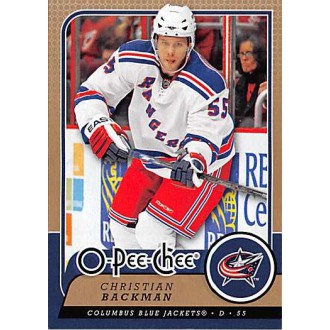 Řadové karty - Backman Christian - 2008-09 O-Pee-Chee No.422