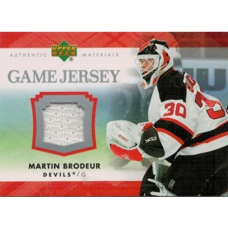 Jersey karty - Brodeur Martin - 2007-08 Upper Deck Game Jerseys No.J-MB