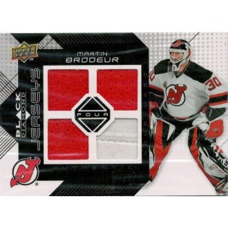 Jersey karty - Brodeur Martin - 2008-09 Black Diamond Jerseys Quad No.BDJ-MB