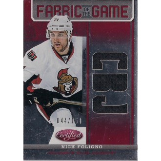 Jersey karty - Foligno Nick - 2012-13 Certified Fabric of the Game Mirror Red Jersey Team Die Cut No.FOG-NF