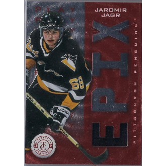 Jersey karty - Jágr Jaromír - 2013-14 Totally Certified EPIX Memorabilia Red Play No.E-JJ