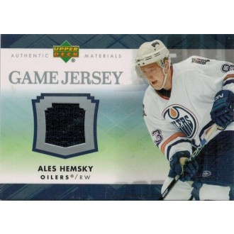Jersey karty - Hemský Aleš - 2007-08 Upper Deck Game Jerseys No.J-AH