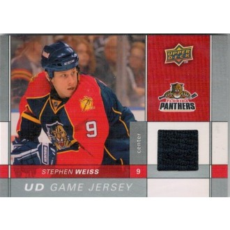 Jersey karty - Weiss Stephen - 2009-10 Upper Deck Game Jerseys No.GJ-WE