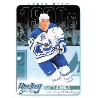 Insertní karty - Sundin Mats - 2013-14 Upper Deck Hockey Heroes No.HH54