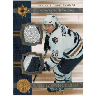 Patch karty - Thoresen Patrick - 2006-07 Ultimate Collection Ultimate Debut Threads Patches No.DJ-PT