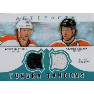 Jersey karty - Giroux Claude, Hartnell Scott - 2012-13 Artifacts Tundra Tandems Jerseys Blue No.TT-HG