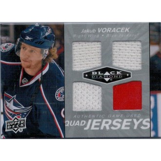 Jersey karty - Voráček Jakub - 2010-11 Black Diamond Jerseys Quad No.QJ-JV
