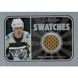 Jersey karty - Kariya Paul - 2006-07 O-Pee-Chee Swatches No.S-PK