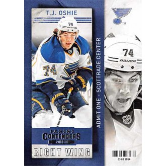 Řadové karty - Oshie T.J. - 2013-14 Contenders No.5