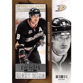 Řadové karty - Selanne Teemu - 2013-14 Contenders No.12