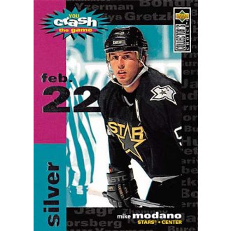 Insertní karty - Modano Mike - 1995-96 Collectors Choice Crash the Game Silver 22.2. No.C16
