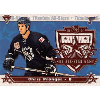 Insertní karty - Pronger Chris - 2001-02 Titanium All-Stars No.15