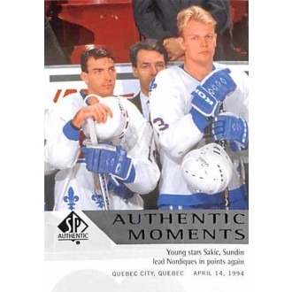 Řadové karty - Sakic Joe, Sundin Mats - 2012-13 SP Authentic No.184