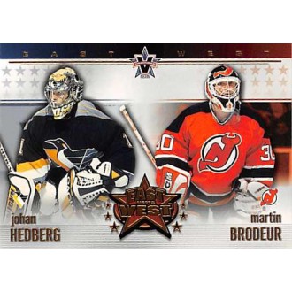 Insertní karty - Hedberg Johan, Brodeur Martin - 2001-02 Vanguard East Meets West No.4