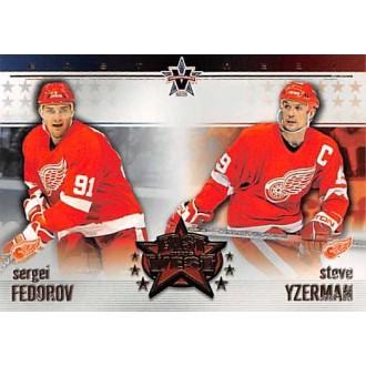 Insertní karty - Fedorov Sergei, Yzerman Steve - 2001-02 Vanguard East Meets West No.7