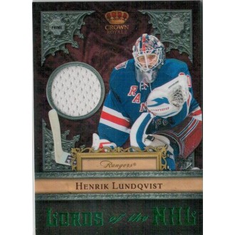 Jersey karty - Lundqvist Henrik - 2011-12 Crown Royale Lords of the NHL Materials No.5