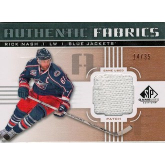 Patch karty - Nash Rick - 2010-11 SP Game Used Authentic Fabrics Patches No.AF-RN