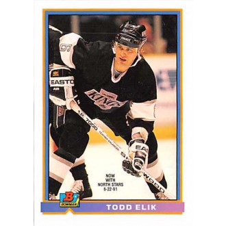 Řadové karty - Elik Todd - 1991-92 Bowman No.185