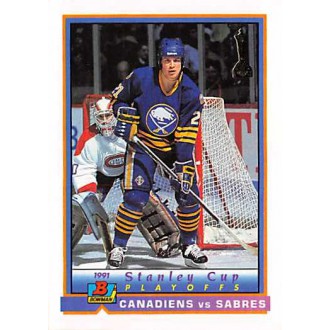 Řadové karty - Montreal vs Buffalo Playoff Action - 1991-92 Bowman No.411