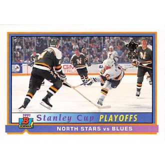 Řadové karty - Minnesota vs St.Louis Playoff Action - 1991-92 Bowman No.415