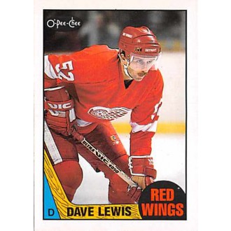 Řadové karty - Lewis Dave - 1987-88 O-Pee-Chee No.37