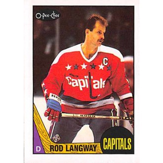 Řadové karty - Langway Rod - 1987-88 O-Pee-Chee No.108