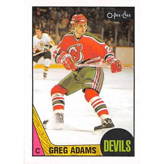 Řadové karty - Adams Greg - 1987-88 O-Pee-Chee No.135