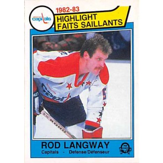 Řadové karty - Langway Rod - 1983-84 O-Pee-Chee No.365