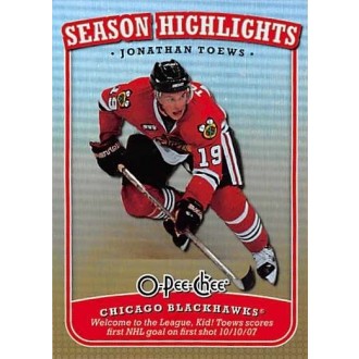 Insertní karty - Toews Jonathan - 2008-09 O-Pee-Chee Season Highlights No.SH19
