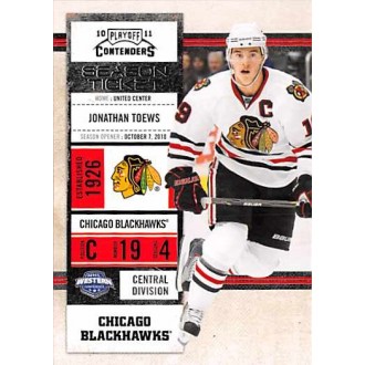 Řadové karty - Toews Jonathan - 2010-11 Playoff Contenders No.84