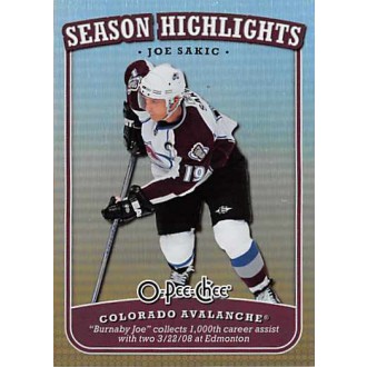 Insertní karty - Sakic Joe - 2008-09 O-Pee-Chee Season Highlights No.SH9