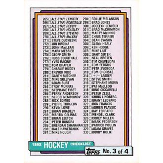 Řadové karty - Checklist 265-396 - 1992-93 Topps No.527