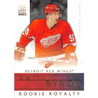 Insertní karty - Bykov Dmitri - 2002-03 Crown Royale Rookie Royalty No.8