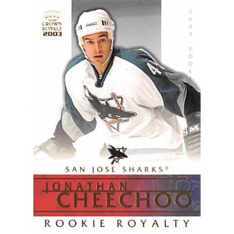 Insertní karty - Cheechoo Jonathan - 2002-03 Crown Royale Rookie Royalty No.19