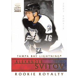Insertní karty - Svitov Alexander - 2002-03 Crown Royale Rookie Royalty No.20
