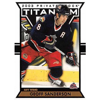 Řadové karty - Sanderson Geoff - 2002-03 Titanium No.30