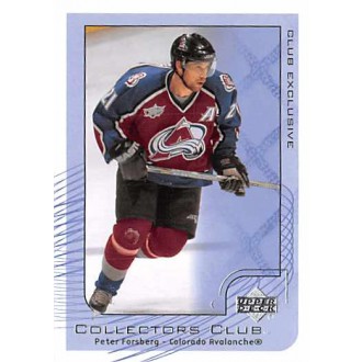 Řadové karty - Forsberg Peter - 2001-02 Upper Deck Collectors Club Exclusive No.NHL16