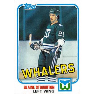 Řadové karty - Stoughton Blaine - 1981-82 Topps No.E86