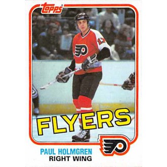Řadové karty - Holmgren Paul - 1981-82 Topps No.E105