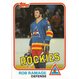 Řadové karty - Ramage Rob - 1981-82 Topps No.W84