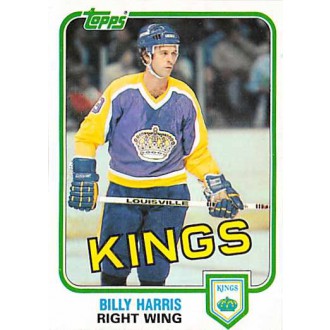 Řadové karty - Harris Billy - 1981-82 Topps No.W96